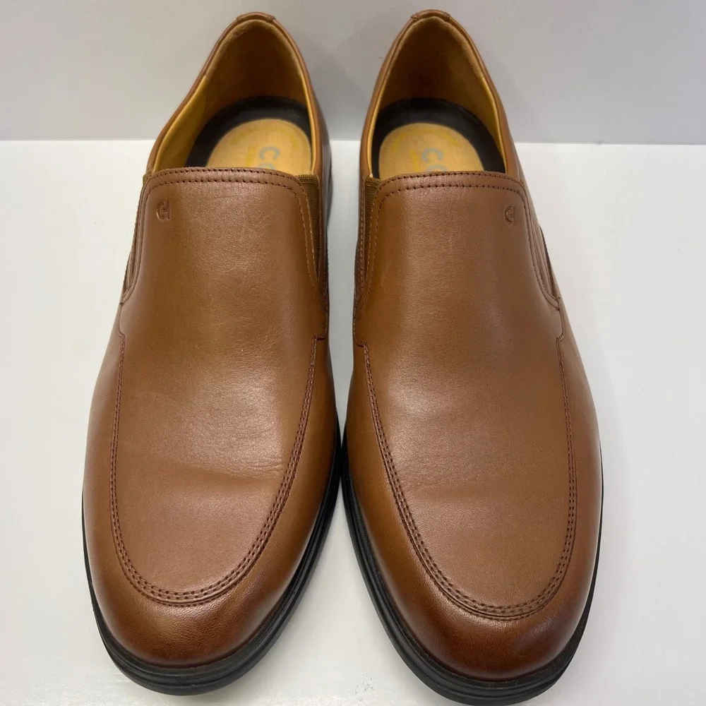 Cole Haan Mens Brown Leather Slip On‎ Loafer Shoes Grand Ambition Size 10 M